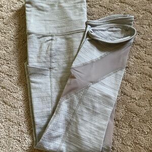 Athleta crop light grey leggings